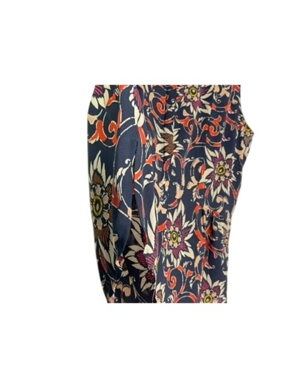 NWT LOFT Floral Print Shell Top Blue Orange Gold Sleeveless Size Large - Picture 6 of 12